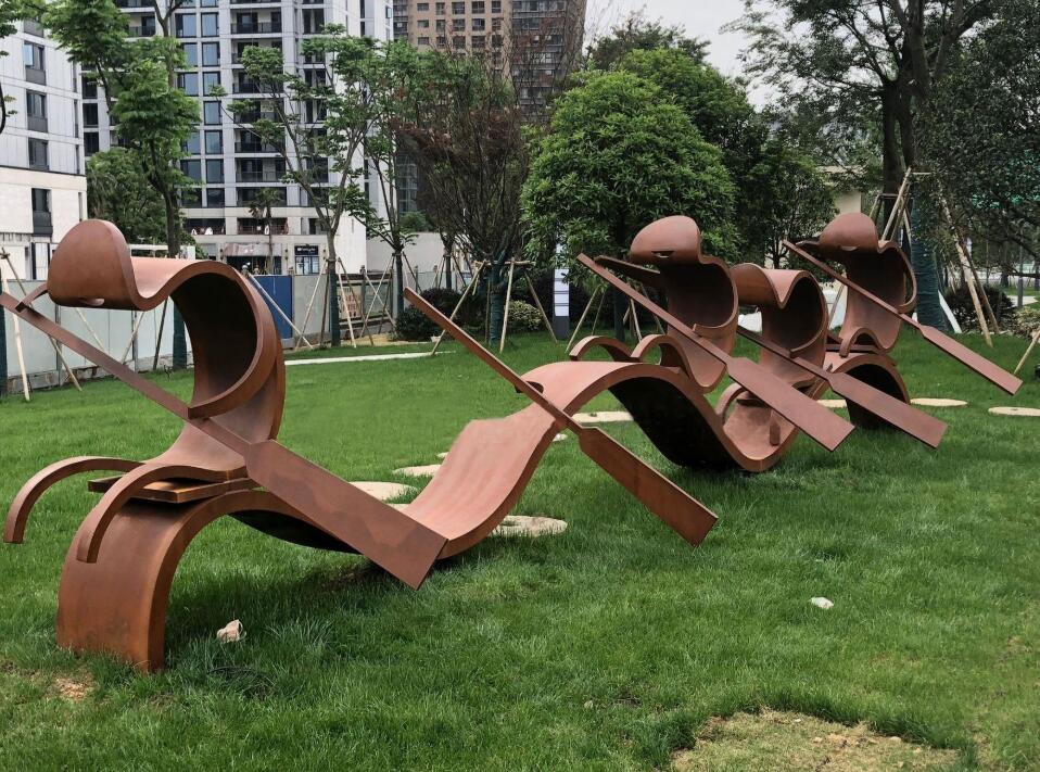 七叉镇锈钢板造型